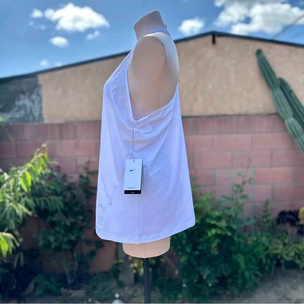 Nike Pro Dr-Fit White Tank Women’s Size XL - Picture 3 of 8